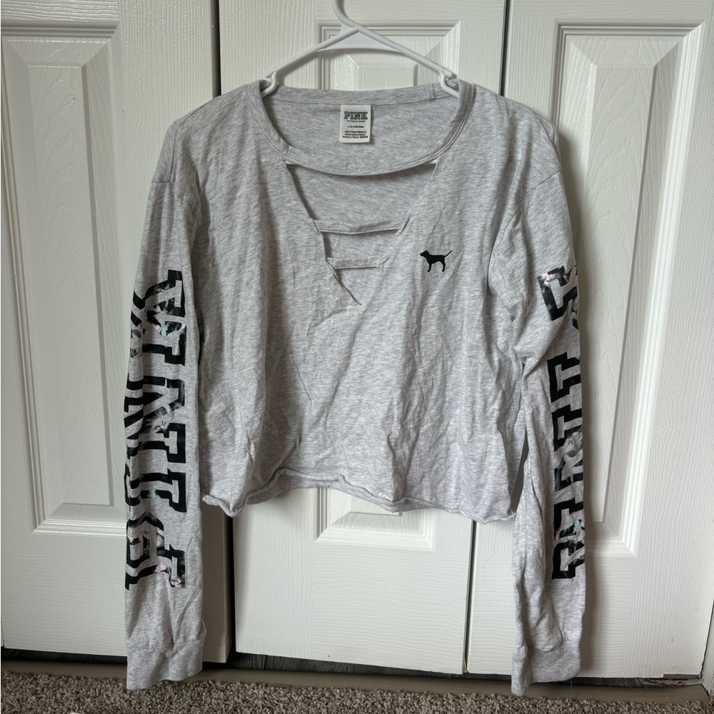 VS Pink Cropped Long Sleeve